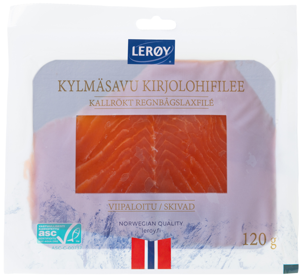 Kylmäsavukirjolohifilee siivu 120g ASC