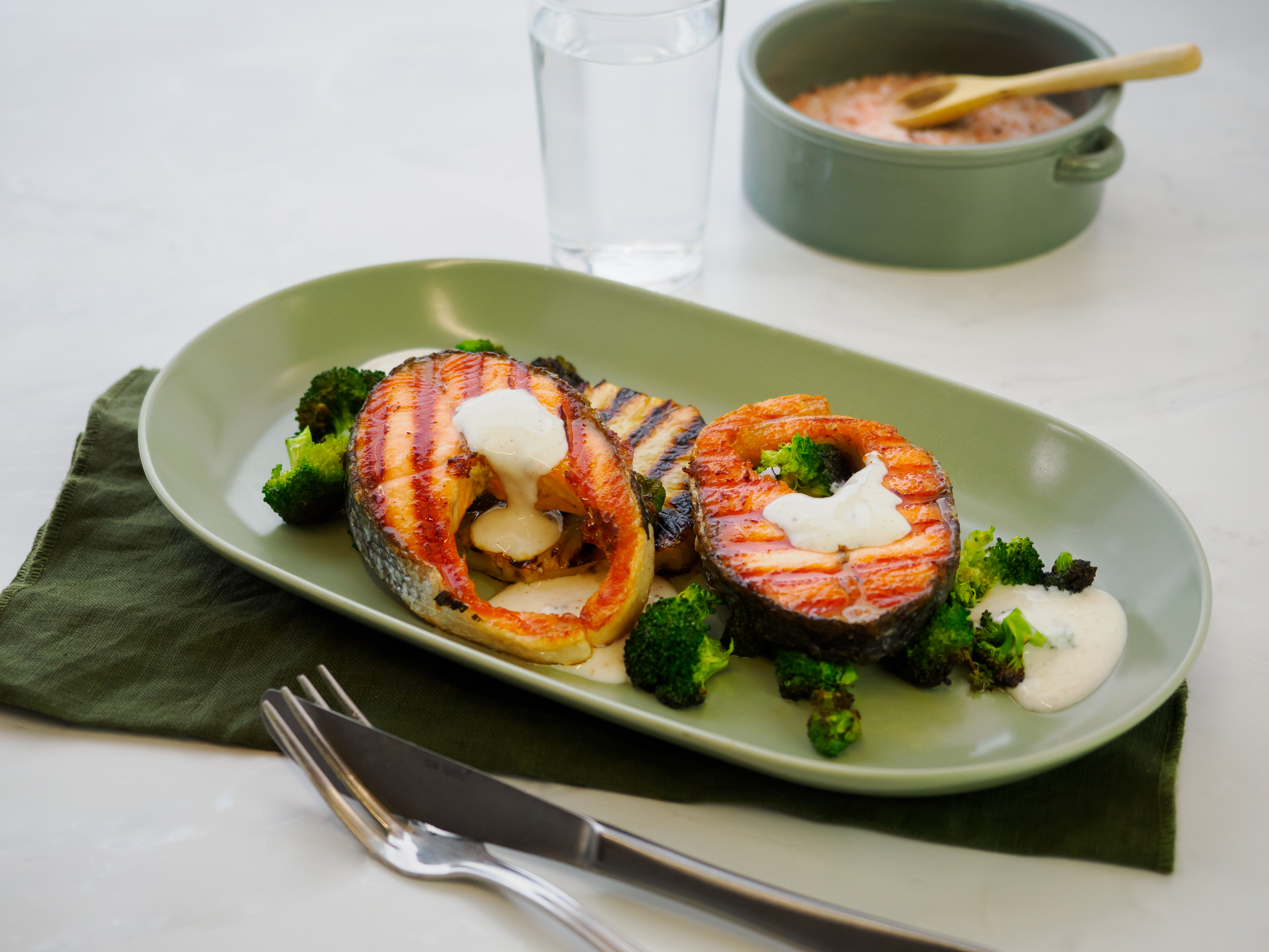 Grillkoteletter av laks